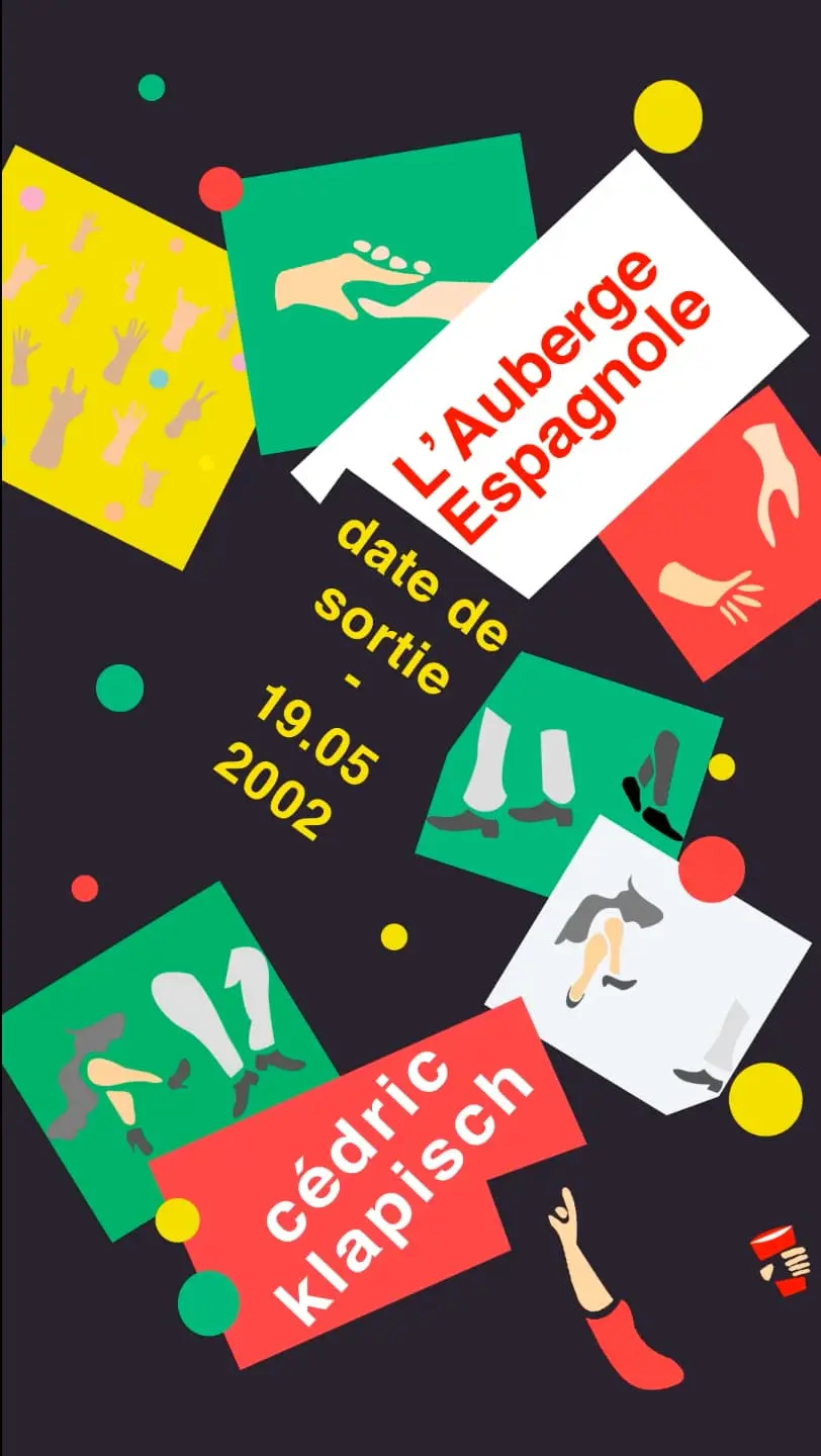 Composition typographique inspirée de L'Auberge Espagnole